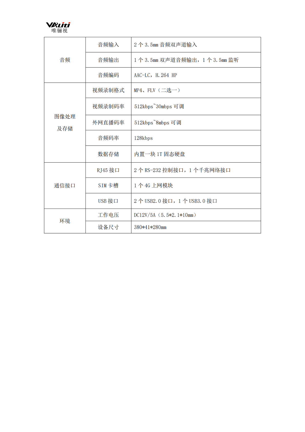 唯骊视 T600-4G 品牌无线便携系统产品规格书_06.png